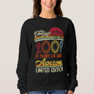 13 Year Old  Vintage 2009  13th Birthday Sweatshirt