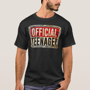 13 Year Old Warning Sign Teenager Birthday T-Shirt