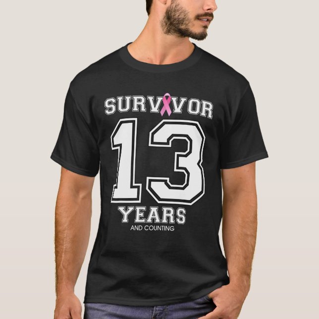 13 Years Breast Cancer Survivor Gifts For Women Pi T-Shirt (Front)