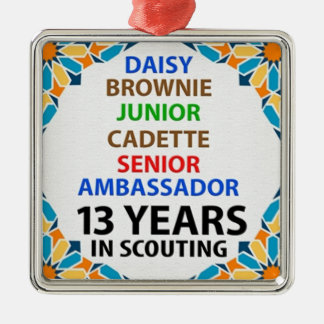 13 Years in Scouting for Girls Metal Ornament