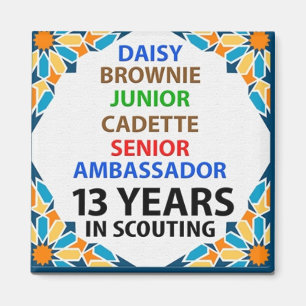 13 Years in Scouting Magnet