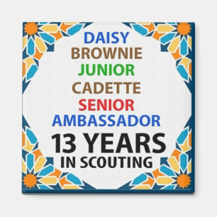 13 Years in Scouting Magnet