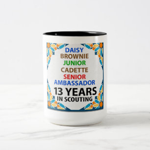 13 Years in Scouting Mug for Girls