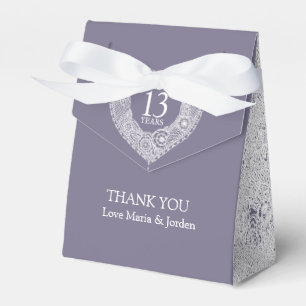 13 years lace wedding heart thank you Favour Box
