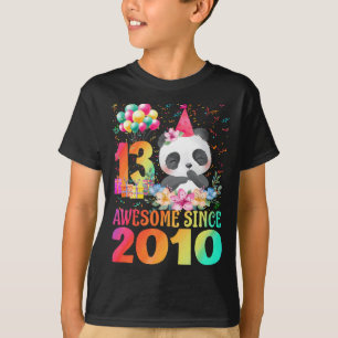 13 Years Old 13th Birthday Panda Unicorn Girl Part T-Shirt