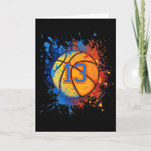 13 Years Old 13th Birthday Sketll Gift For Boys Pa Card