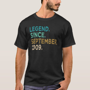 13 Years Old  Awesome Since September 2009 13th 25 T-Shirt
