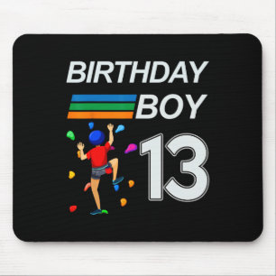 13 Years Old Birthday Bouldering Rock Climbing For Mouse Mat