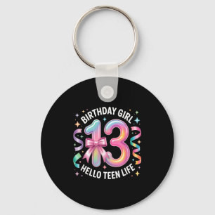 13 Years Old Birthday Teenager. 13th Birthday Girl Key Ring