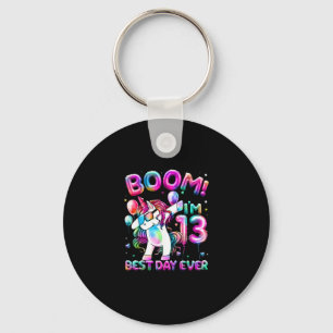 13 Years Old Dabbing Unicorn Gifts 13th Birthday G Key Ring