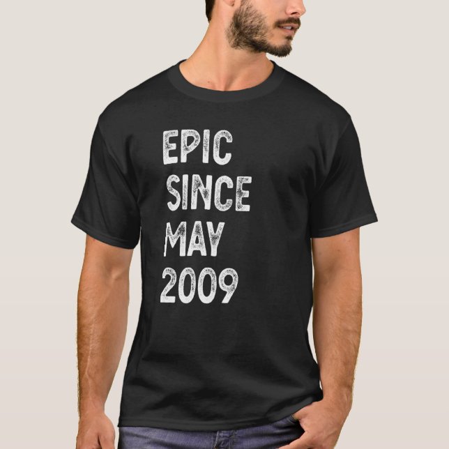 13 Years Old Epic Since April 2009 13th Birthday B T-Shirt (Front)