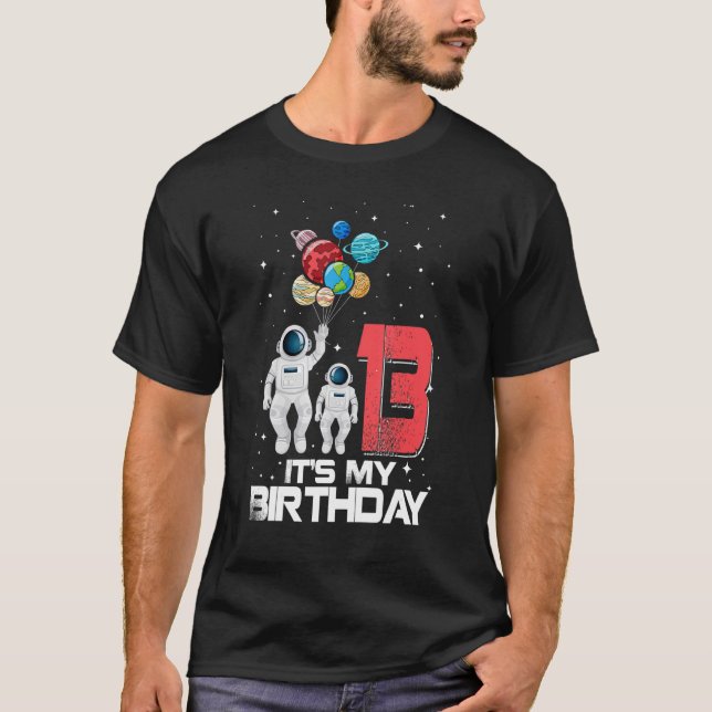 13 Years Old   It's My 13th Birthday Boys Kids Ast T-Shirt (Front)