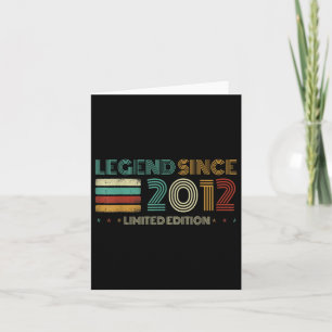 13 Years Old Legend Since 2012 13th Birthday  Card