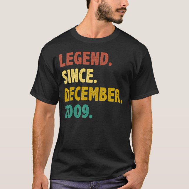 13 Years Old   Legend Since December 2009 13th Bir T-Shirt (Front)