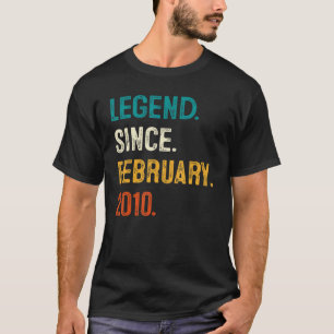 13 Years Old Legend Since February 2010 13th Birt T-Shirt