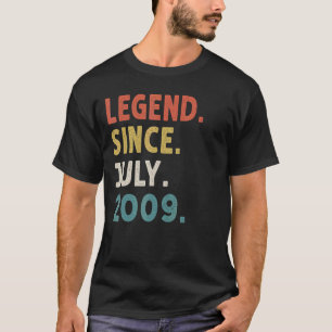 13 Years Old Legend Since July 2009 13th Birthday T-Shirt