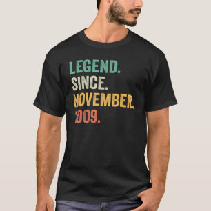 13 Years Old Legend Since November 2009 13th Birt T-Shirt
