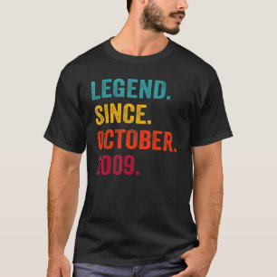 13 Years Old Legend Since October 2009 13th Bday B T-Shirt