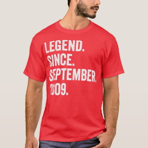 13 Years Old Legend Since September 2009 13th Birt T-Shirt