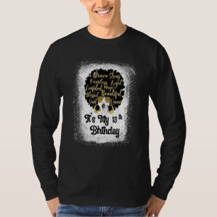13 Years Old Leopard Melanin Girl It's My Birthday T-Shirt