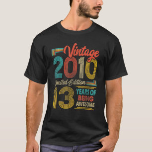 13 Years Old Vintage 2010 13th Birthday T-Shirt