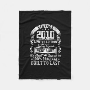 13 Years Old Vintage 2010 Limited Edition 13th Bir Fleece Blanket