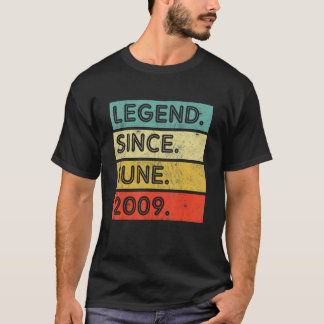 13 Years Old Vintage Legend Since June 2009 13th B T-Shirt