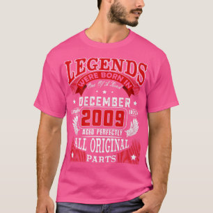 13rd Birthday Tee Legends Born In December 2009 13