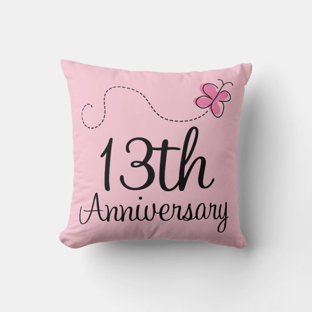 13th Anniversary Celebration Gift (butterfly) Cushion (Front)