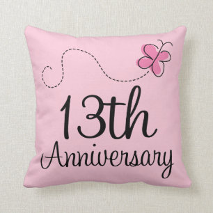 13th Anniversary Celebration Gift (butterfly) Cushion