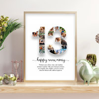 13th Anniversary Personalised Poster