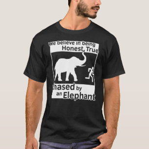 13th Article of Faith Funny LDS Chased By An Eleph T-Shirt