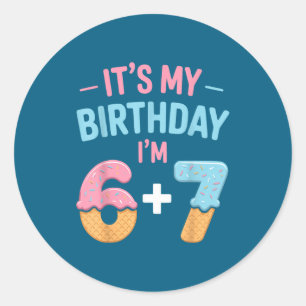 13th Birthday 13 Old 6 Classic Round Sticker
