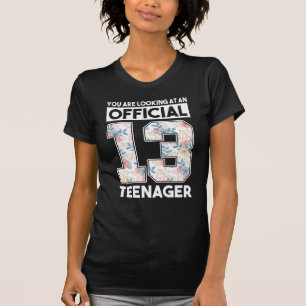 13th Birthday 2008 Flower Cute Official Teenager T-Shirt