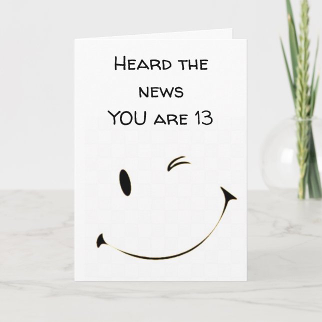 **13th*** BIRTHDAY A GREAT TEENAGER Card (Front)
