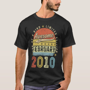 13th Birthday  Awesome Since February 2010 13 Year T-Shirt
