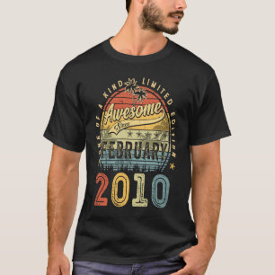 13th Birthday  Awesome Since February 2010 13 Year T-Shirt