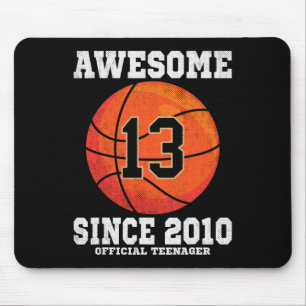13th Birthday Basketball Fan 13 Years Old Official Mouse Mat