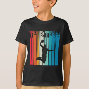 13th Birthday Basketball Lover Gift 13 Years Old R T-Shirt