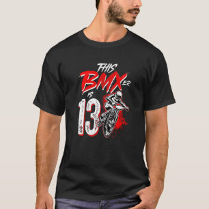 13th Birthday  Boy  BMX Birthday Party Decorations T-Shirt