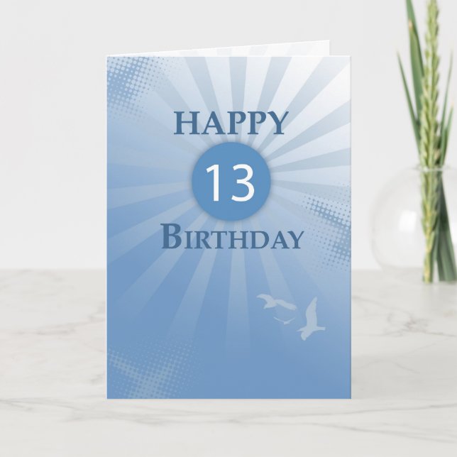 13th Birthday Boy Card (Front)