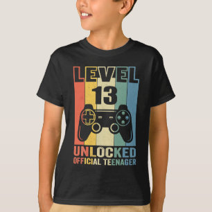 13th Birthday Boy Level 13 Unlocked Official T-Shirt