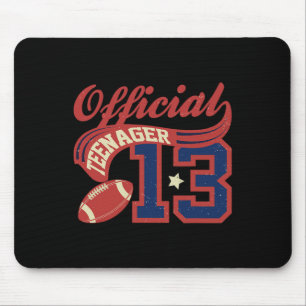 13th Birthday Boy Official Teenager 13 Yrs Old Foo Mouse Mat