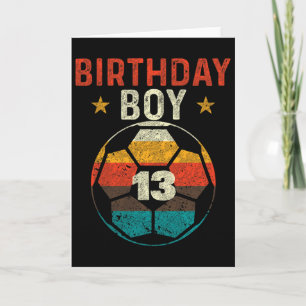 13th Birthday Boy Soccer Lover 13 Years Old Bday Card