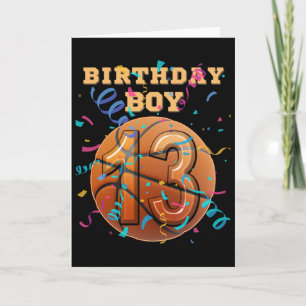 13th Birthday Boy Teen 13 Years Old Sketll Players Card