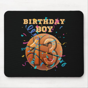 13th Birthday Boy Teen 13 Years Old Sketll Players Mouse Mat