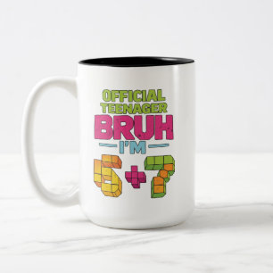 13th Birthday Boys Official Teenager Six Seven Two-Tone Coffee Mug