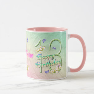 13th Birthday Butterfly Garden Mug