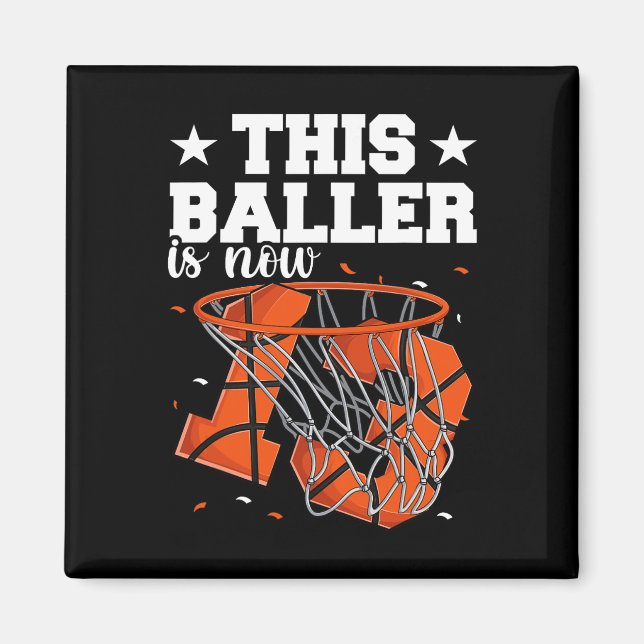 13th Birthday Bysketbyll Boys  Magnet (Front)