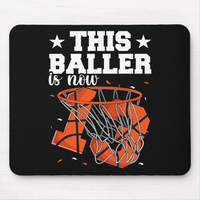 13th Birthday Bysketbyll Boys  Mouse Mat (Front)